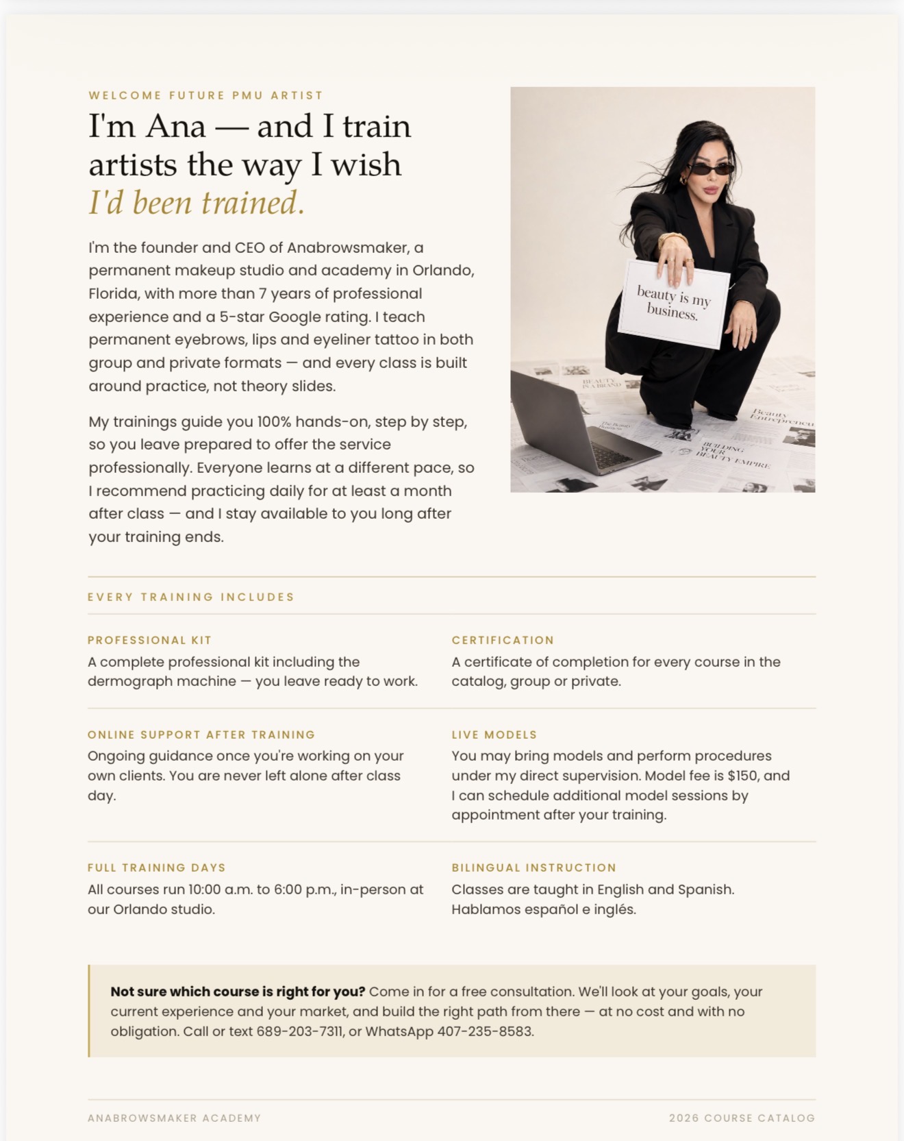 Welcome from Ana — meet your instructor