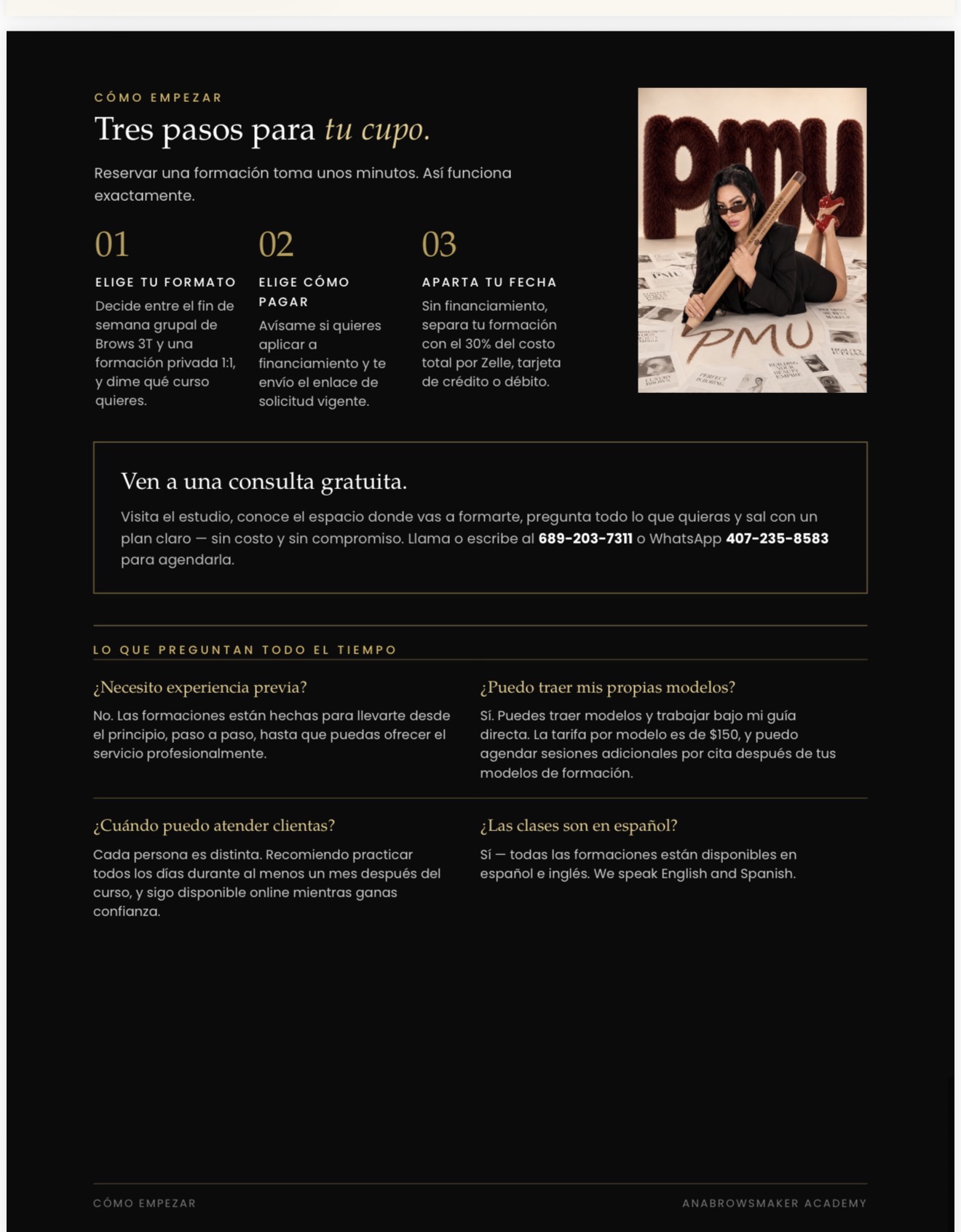 Cómo empezar — tres pasos para tu cupo