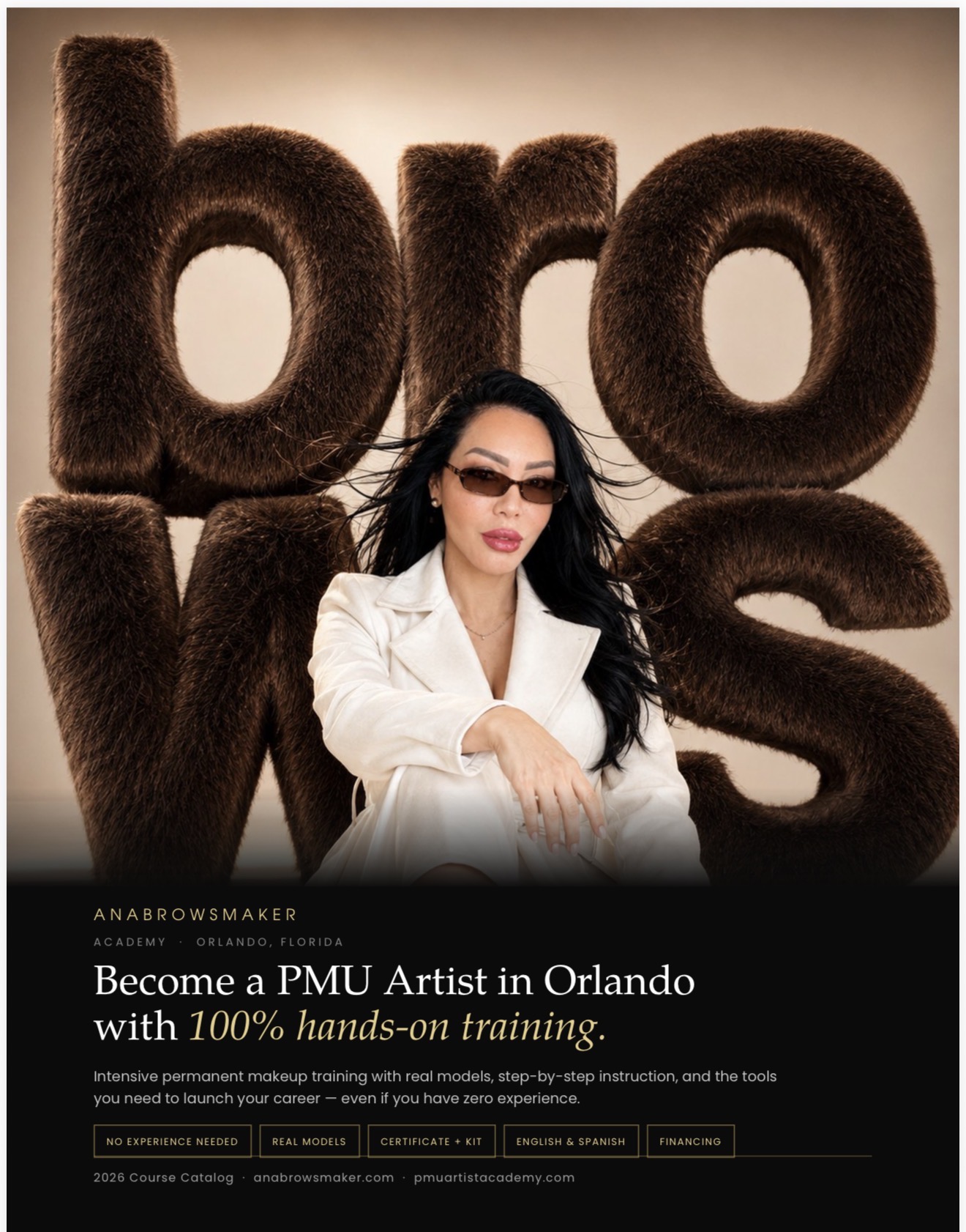 Course catalog cover — Become a PMU Artist in Orlando